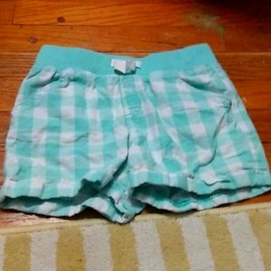 Turquoise plaid shorts